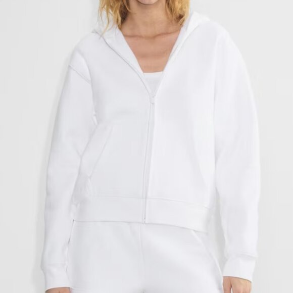 Aritzia TNA Cozy Sweatfleece Boyfriend Boxy Zip Hoodie and Sweatpants set - Picture 1 of 14